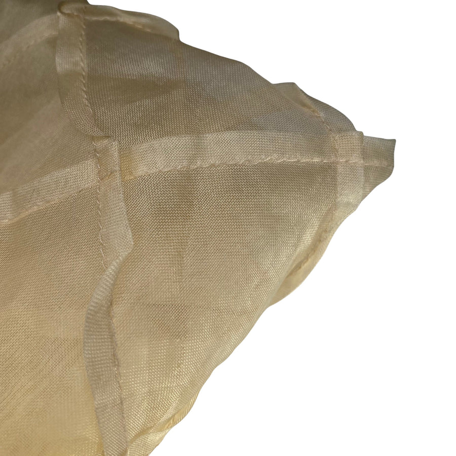 Quilted Silk Organza - Beige