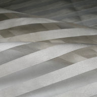 Striped Silk Organza - White