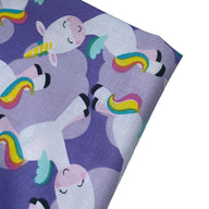 Quilting Cotton - Rainbow Unicorn - Purple