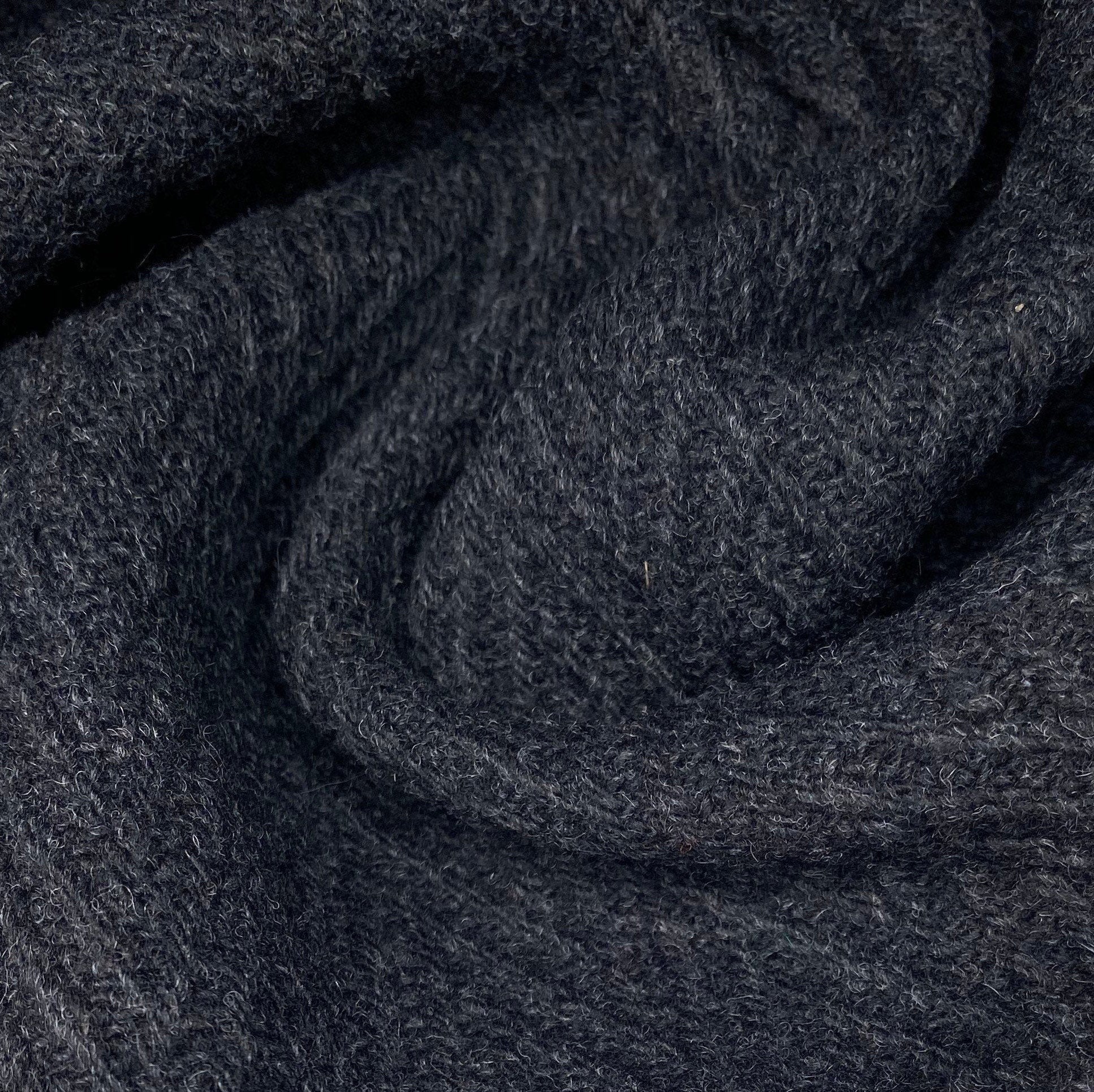 Chevron Wool Coating - Charcoal