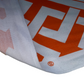Printed Indoor/Outdoor Canvas - Geometric - Orange/White