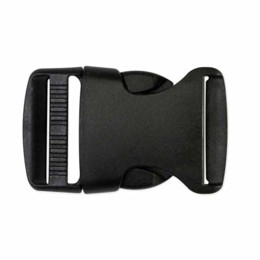 Single Adjust Parachute Buckle - Plastic - 32mm (1 1/4″) - Black