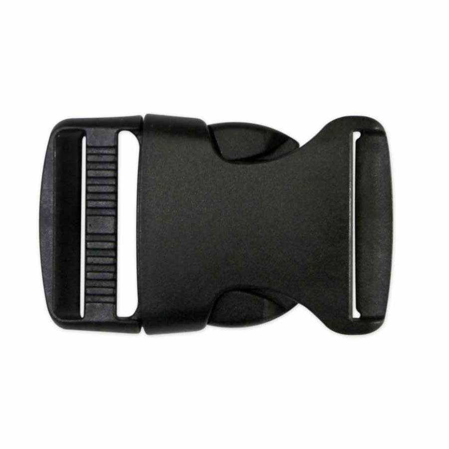 Single Adjust Parachute Buckle - Plastic - 32mm (1 1/4″) - Black