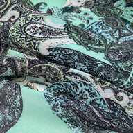 Paisley Polyester Chiffon - 58” - Mint