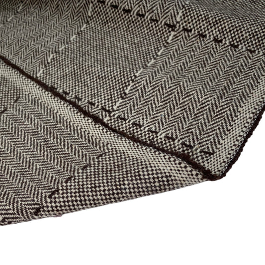 Woven Wool Plaid - Remnant - Brown/Beige