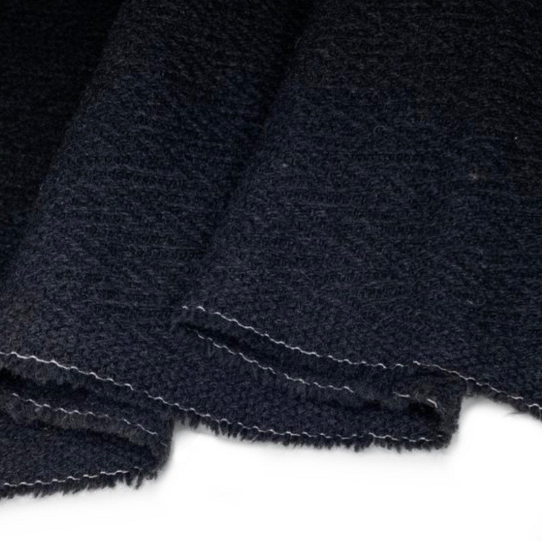 Chevron Wool Coating - Charcoal