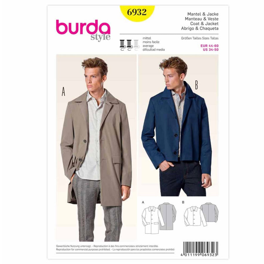 Burda Style 6932 - Jacket Sewing Pattern