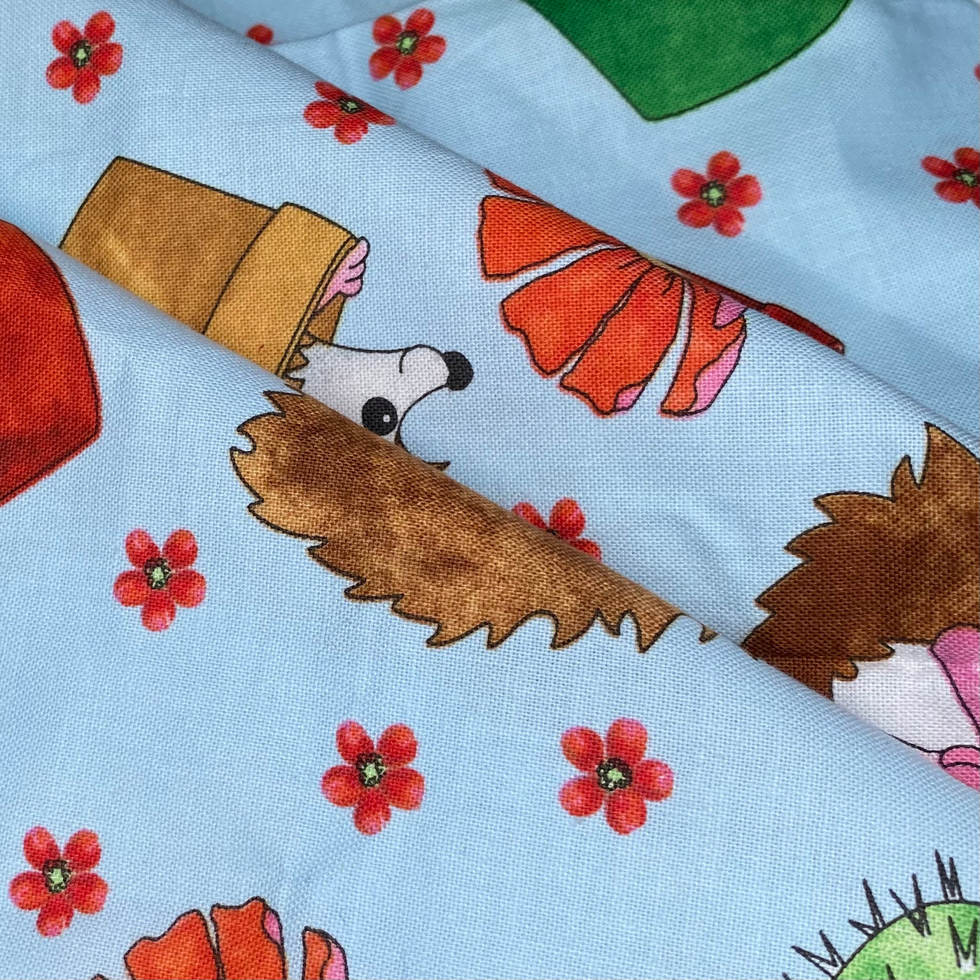 Quilting Cotton - Hedgehogs - Remnant