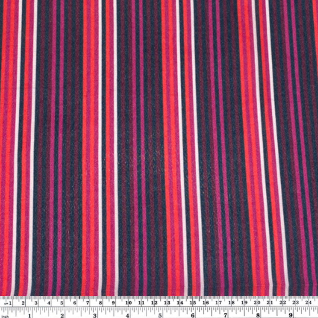 Striped Lightweight Polyester Crêpe - 60”