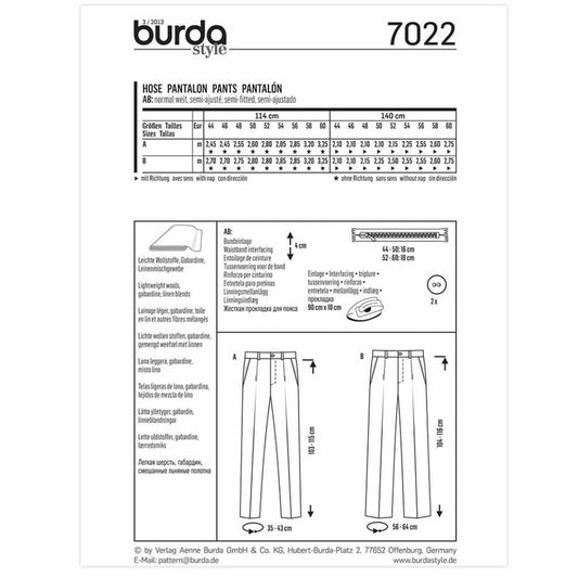 Pant Pattern - 7022