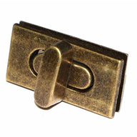 Rectangle Turn Clasp - 35mm - Antique Gold