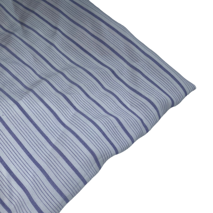Striped Rayon Batiste - White/Purple
