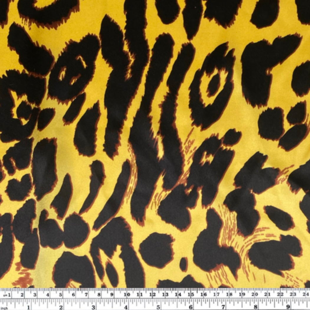 Printed Silk Charmeuse - Cheetah