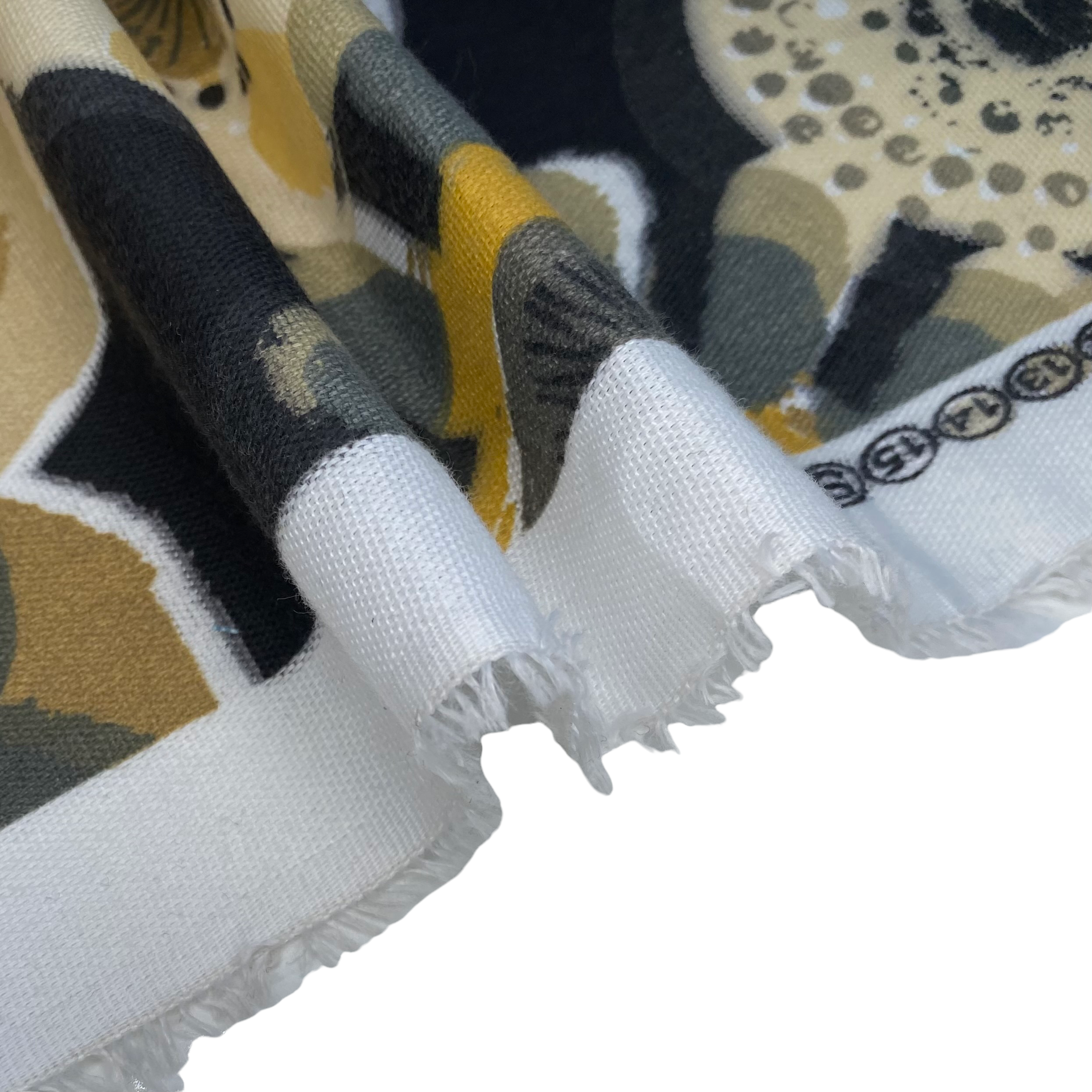 Floral Printed Indoor/Outdoor Upholstery - Black/Yellow