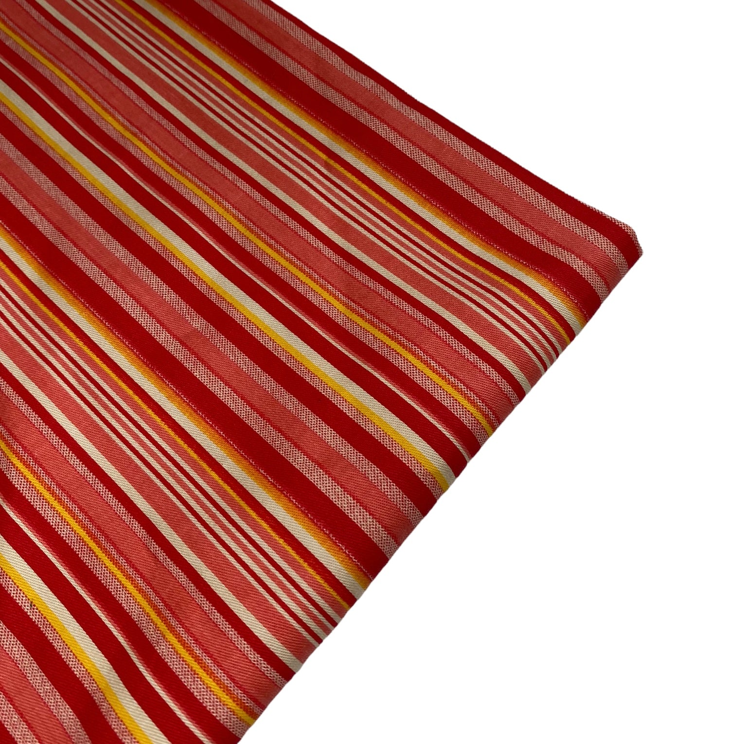 Striped Cotton - 42” - Red/Yellow