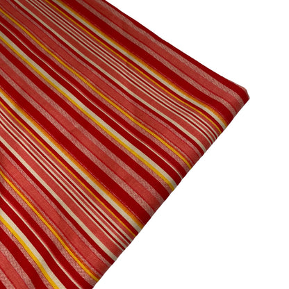 Striped Cotton - 42” - Red/Yellow