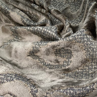 Patterned Velvet Upholstery - Designer Remnant - 1 1/2 Yards