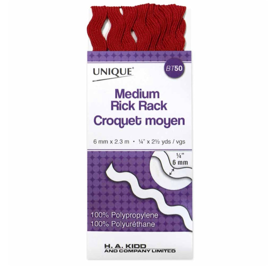Medium Rick Rack - 1/4” - Navy