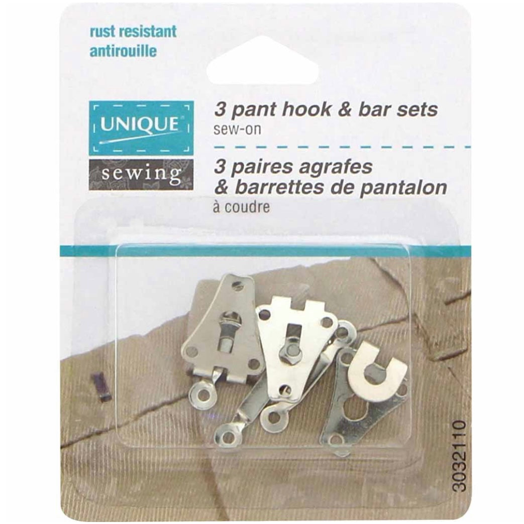 Pant Hook & Bar Set - Silver - 3 Sets