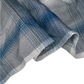 Plaid Rayon Batiste - 58” - Grey/Blue/White