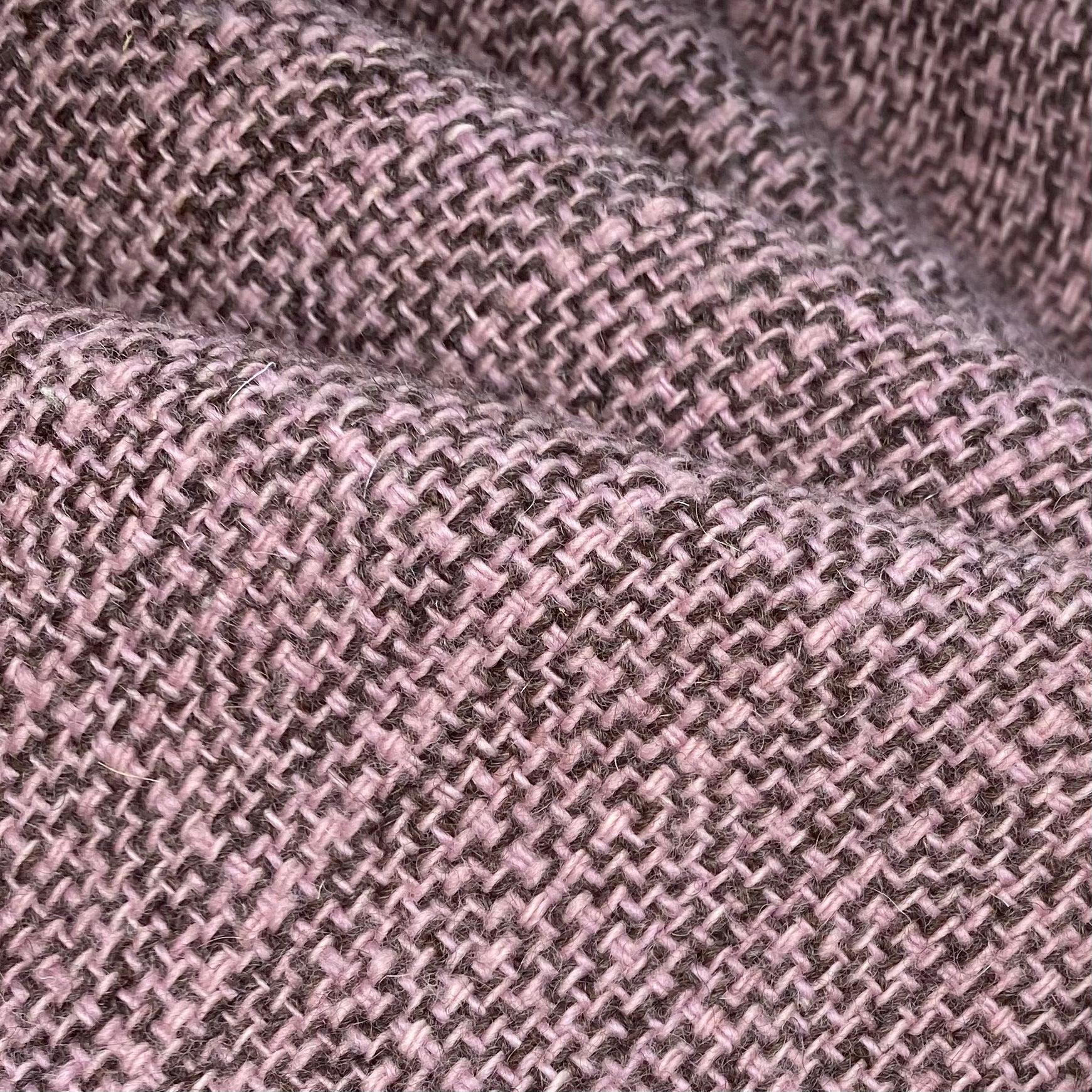 Italian Wool Boucle - Pink/Brown