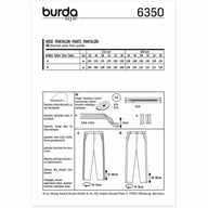 Burda Style 6350 - Men’s Pants/Trousers Sewing Pattern