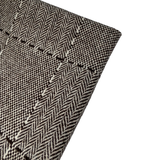 Woven Wool Plaid - Remnant - Brown/Beige