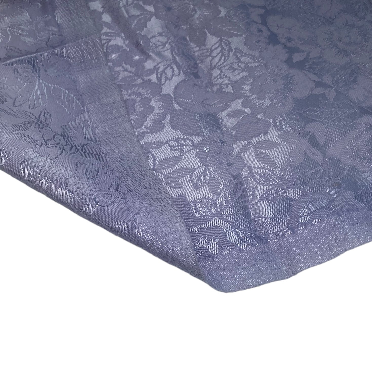 Floral Satin Brocade - Iris