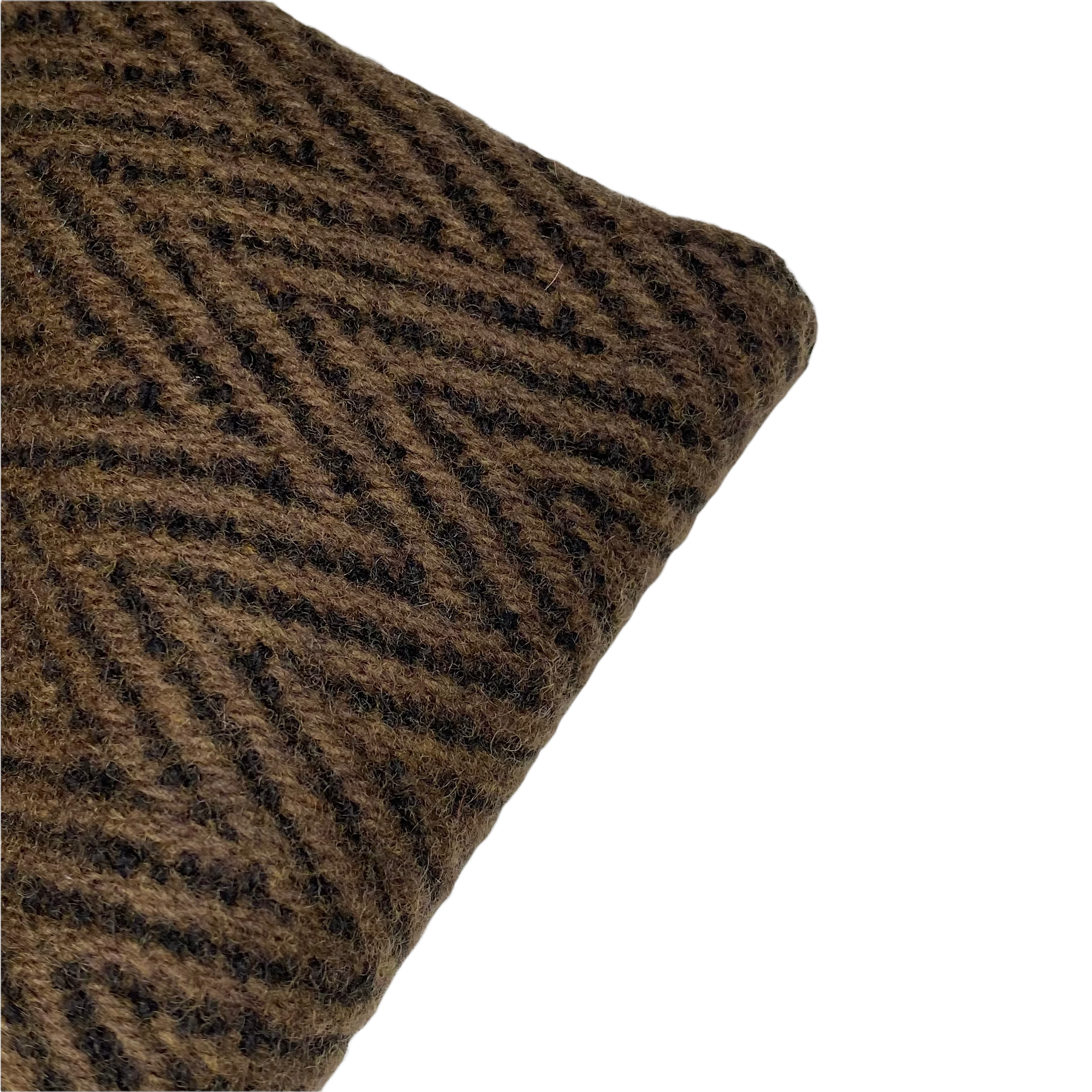Chevron Wool Coating - Brown