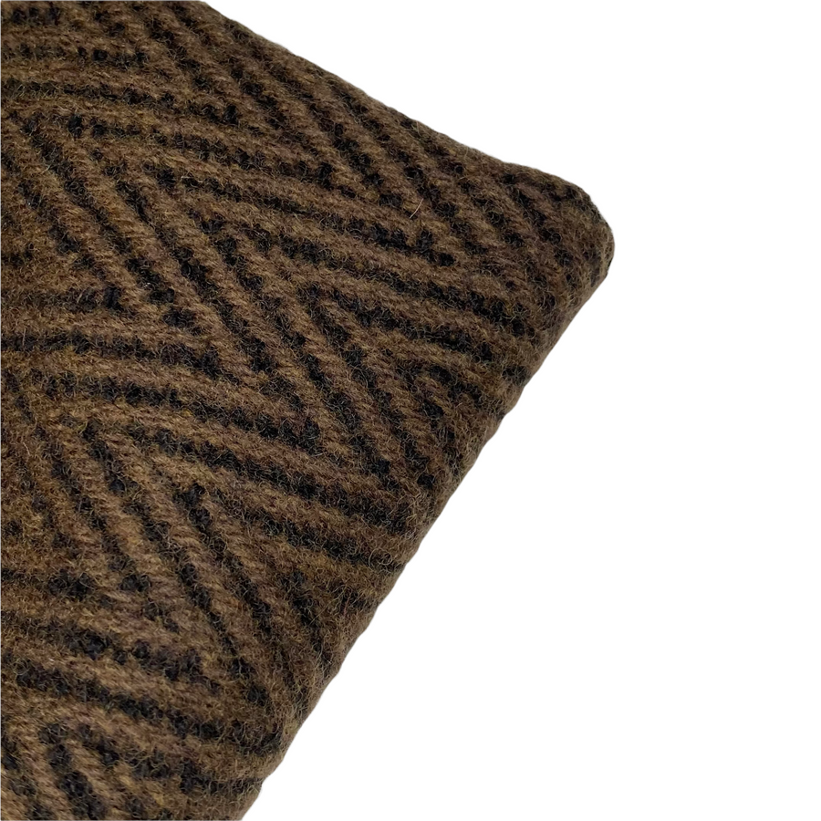 Chevron Wool Coating - Brown