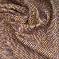 Herringbone Wool - Brown/Purple