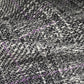 Woven Wool Coating - Plaid - Grey/White/Black/Purple