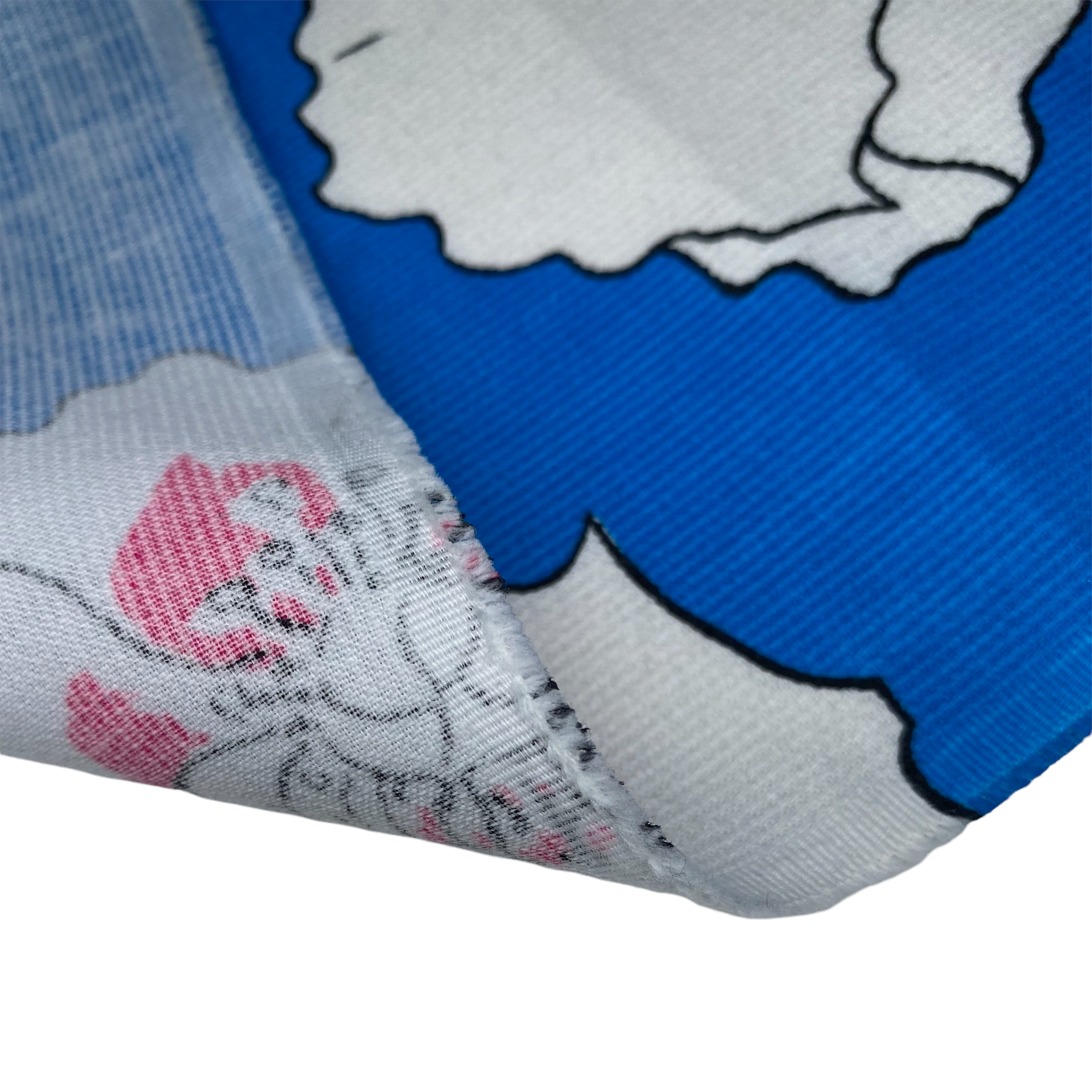 Floral Woven Ribbed Cotton - 44” - Blue