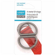 Metal D-Rings - 13mm (1/2″) - Silver - 4 pcs.