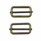 Metal Slide Buckle - 32mm (1 1/4″) - Antique Gold - 2 pcs