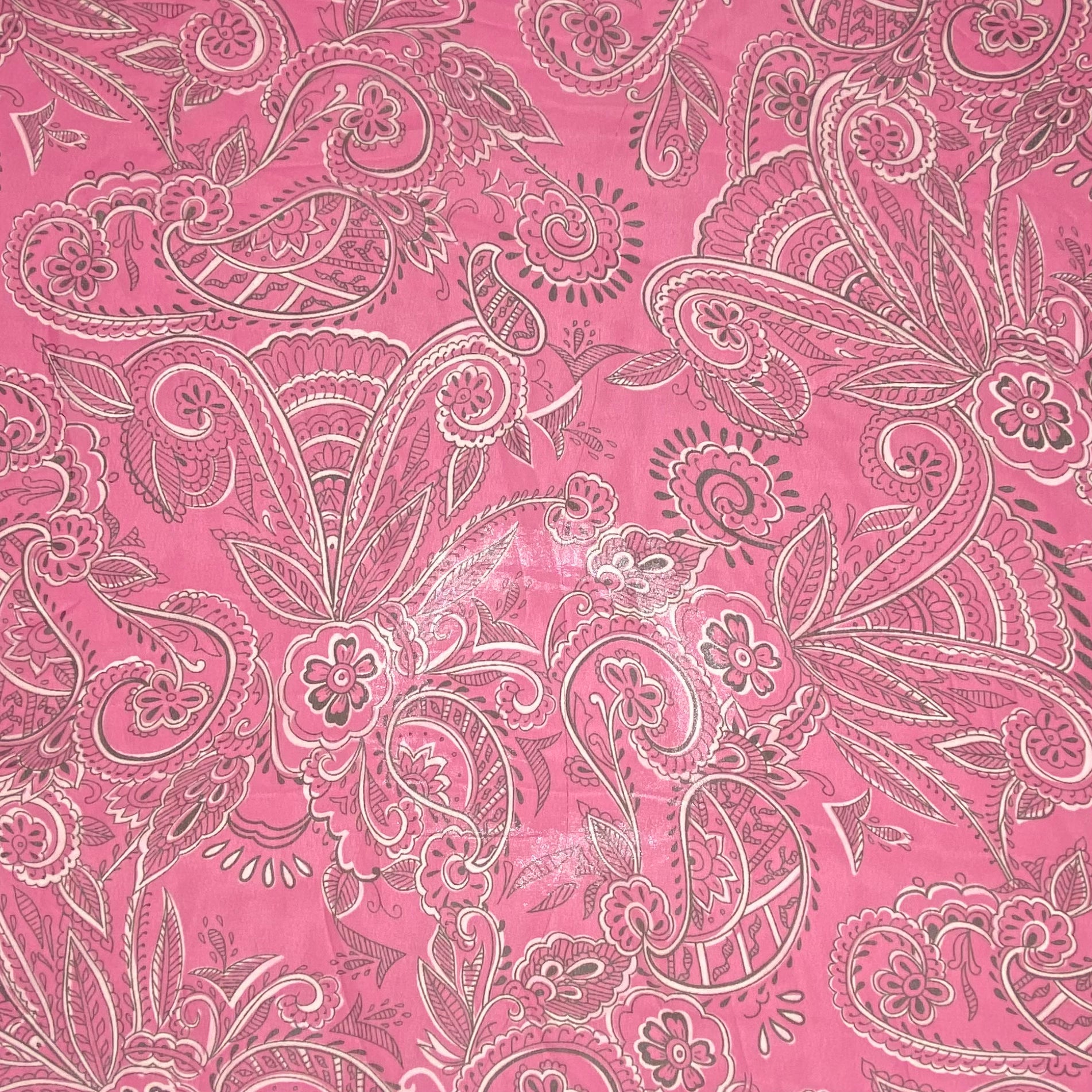 Paisley Polyester Chiffon - 60” - Pink