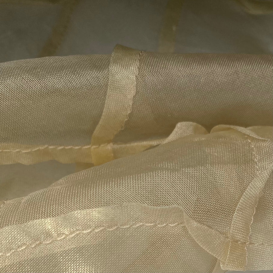 Quilted Silk Organza - Beige