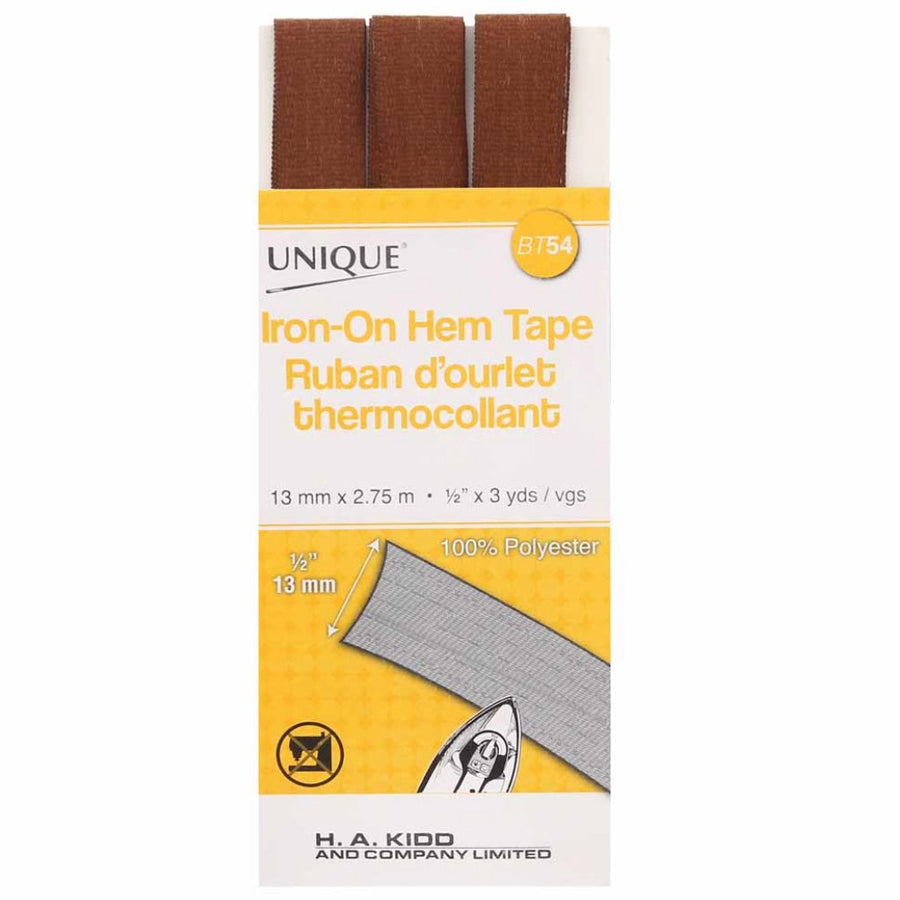 Iron-On Hem Tape - 13mm x 2.75m - Camel