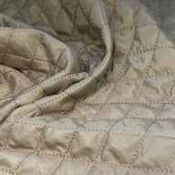 Quilted Nylon - Diamonds - Beige