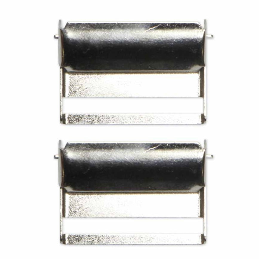 Suspender Slides - 25mm (1”) - Silver - 2pcs