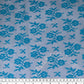 Floral Corded Lace with Scalloped Edges - Blue