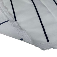 Striped Silk Georgette - White/Navy