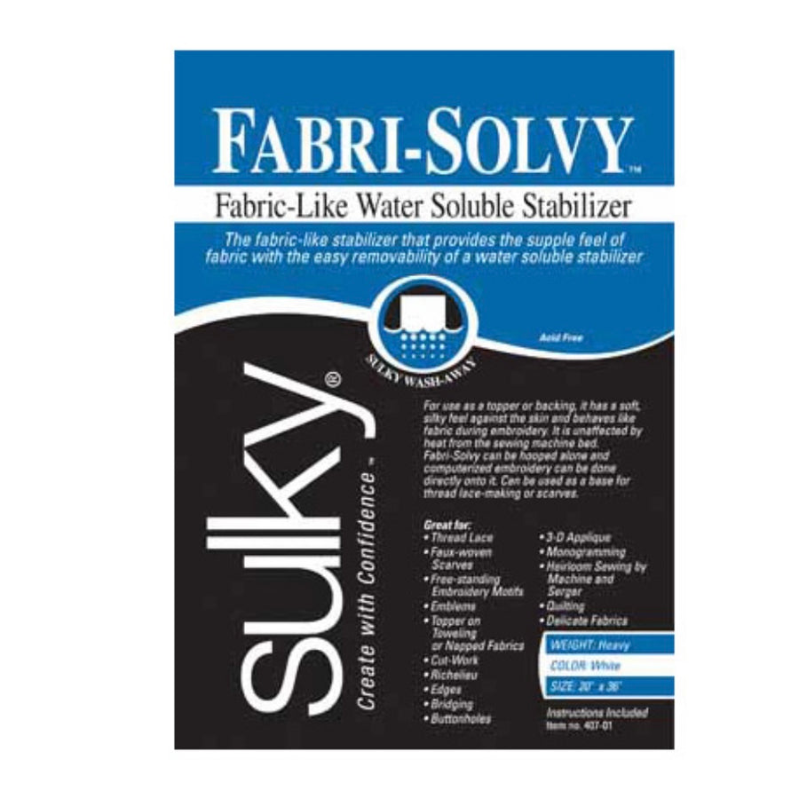 Fabric Like Water Soluble Stabilizer - White - 20”x36”