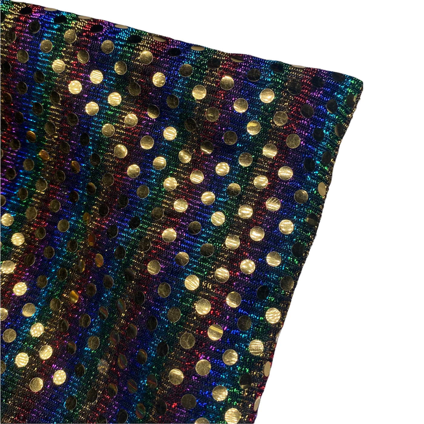 Faux Sequin - 44” - Rainbow/Gold