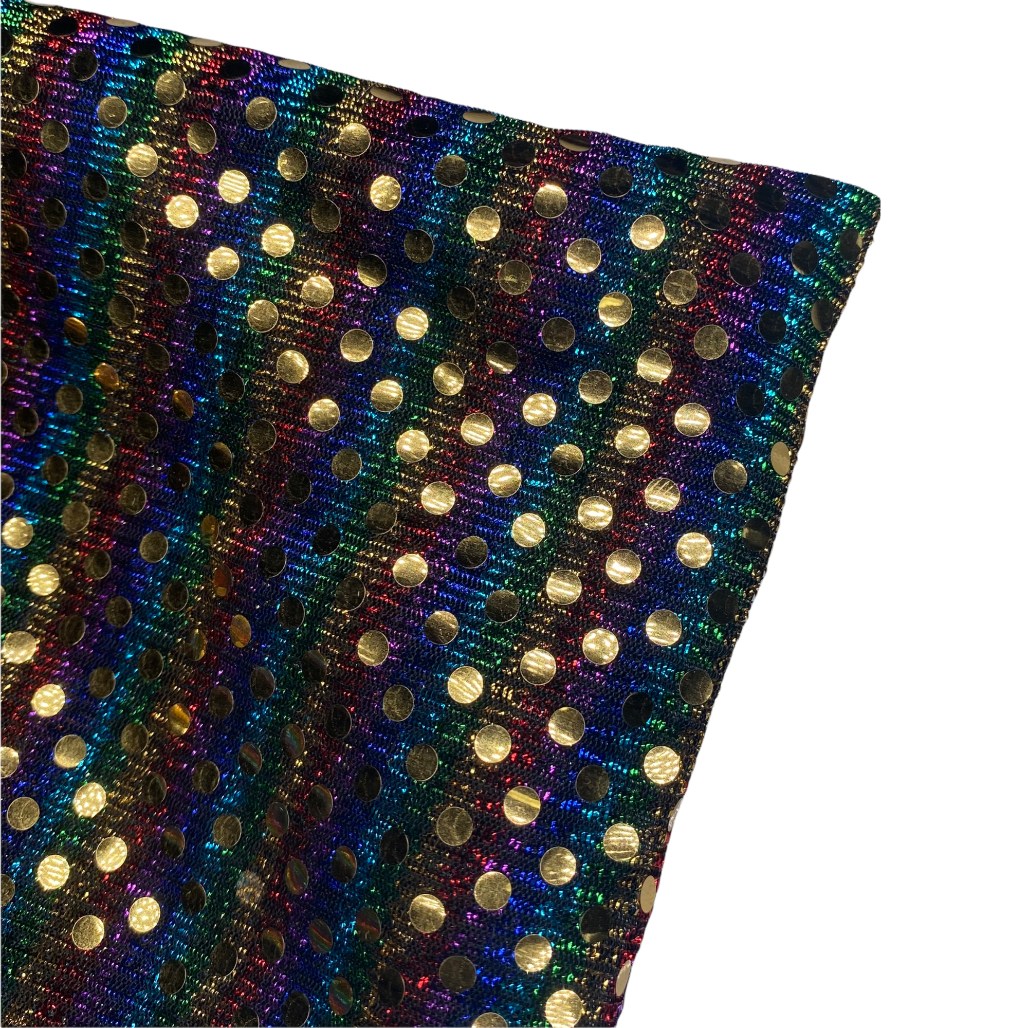 Faux Sequin - 44” - Rainbow/Gold