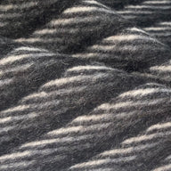 Wool Coating - Striped - Black/White/Grey