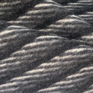 Striped Wool Coating - Black/White/Grey