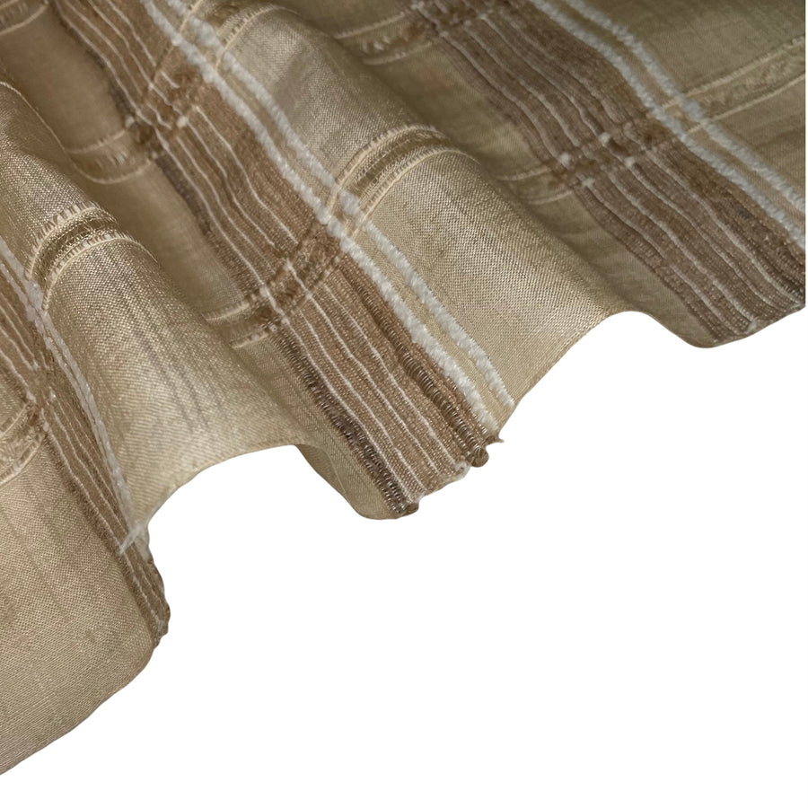 Hand Loomed Plaid Raw Silk