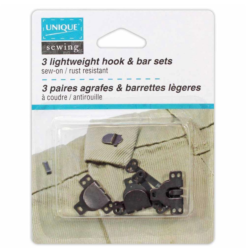 Lightweight Hook & Bar Set - Black - 3 Sets