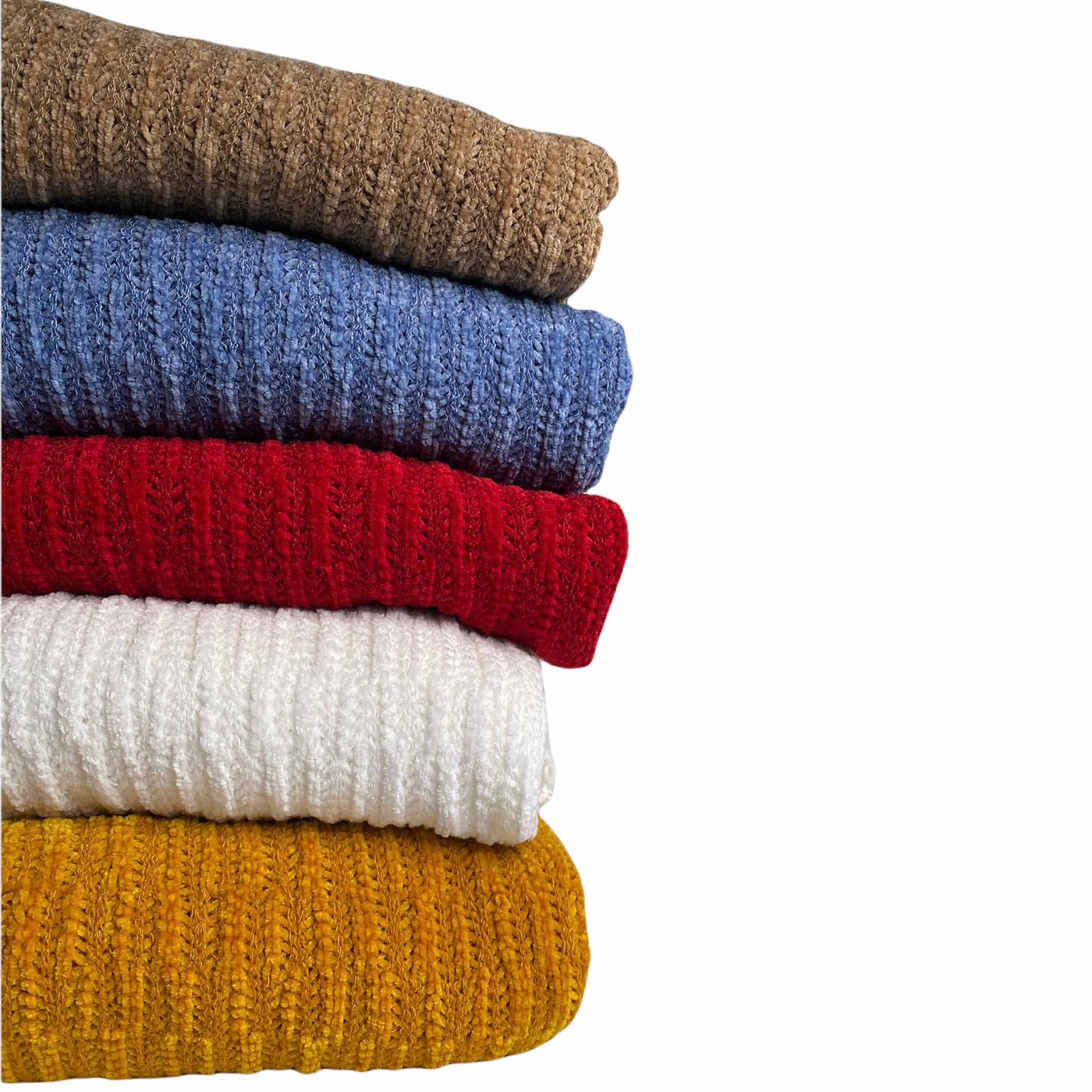 Chenille Polyester Knit - Blue